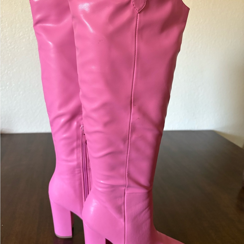 Tulipano Pink Knee-High Boots